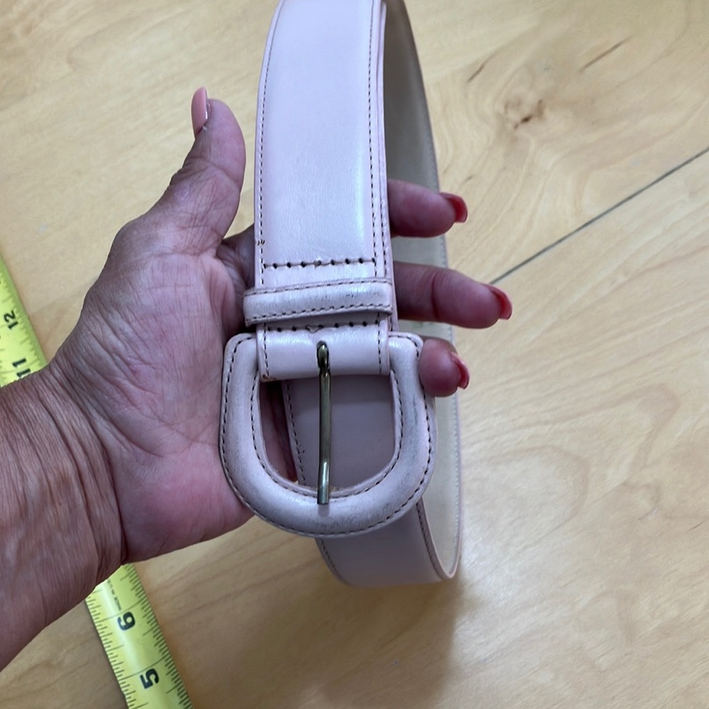 Nordstrom’s light pink leather belt size Small Vintage Made in the‎ USA